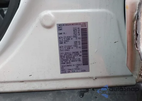 2016 Nissan Rogue S/Sl/Sv from USA, damaged, VIN 5N1AT2MV9GC823947